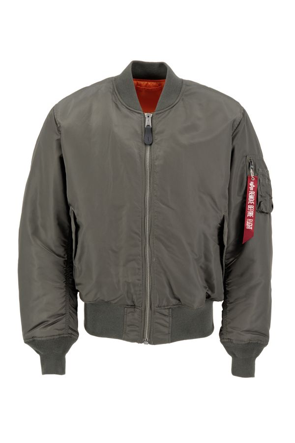 ALPHA INDUSTRIES ALPHA INDUSTRIES Prijelazna jakna 'MA-1'  kraljevski zelena / crvena / bijela