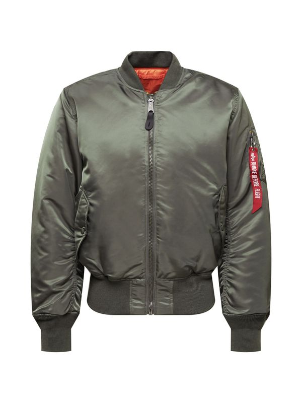 ALPHA INDUSTRIES ALPHA INDUSTRIES Prijelazna jakna 'MA-1'  tamno zelena / crvena / bijela