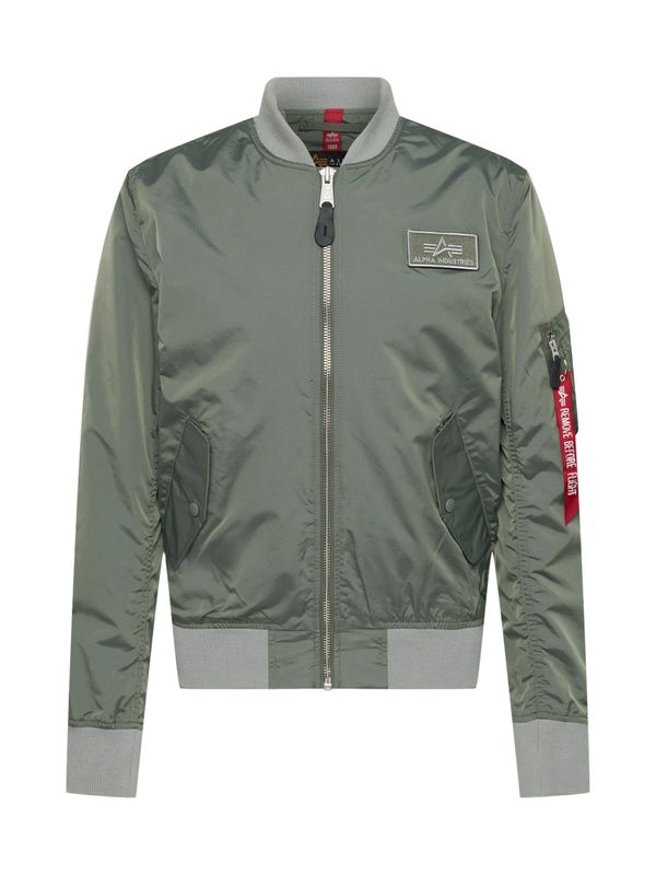 ALPHA INDUSTRIES ALPHA INDUSTRIES Prijelazna jakna  svijetlosiva / kaki / crvena / crna