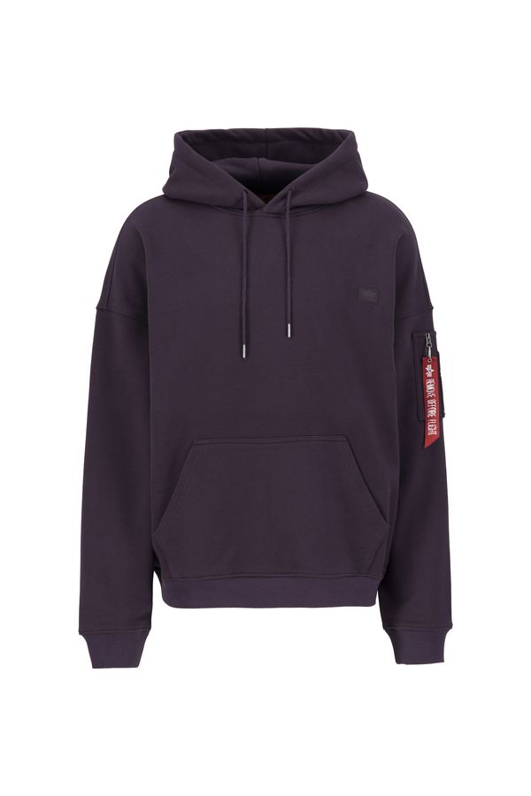 ALPHA INDUSTRIES ALPHA INDUSTRIES Sweater majica 'Alpha Essentials RL'  šljiva / crvena / bijela