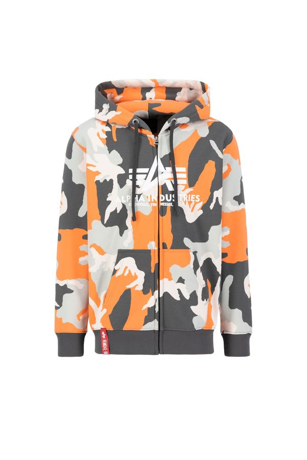ALPHA INDUSTRIES ALPHA INDUSTRIES Sweater majica  antracit siva / svijetlosiva / mandarina / bijela