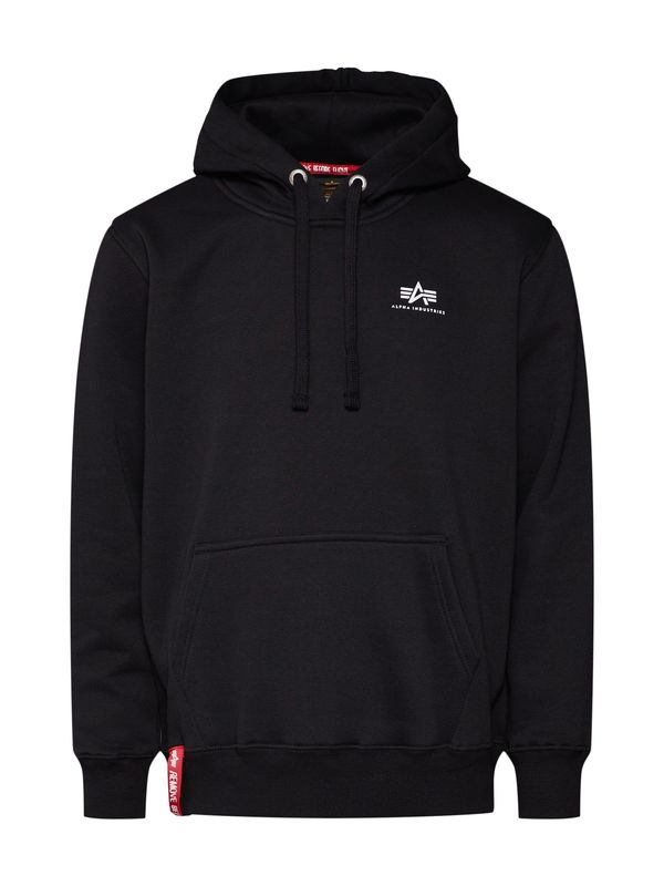 ALPHA INDUSTRIES ALPHA INDUSTRIES Sweater majica  crna / bijela