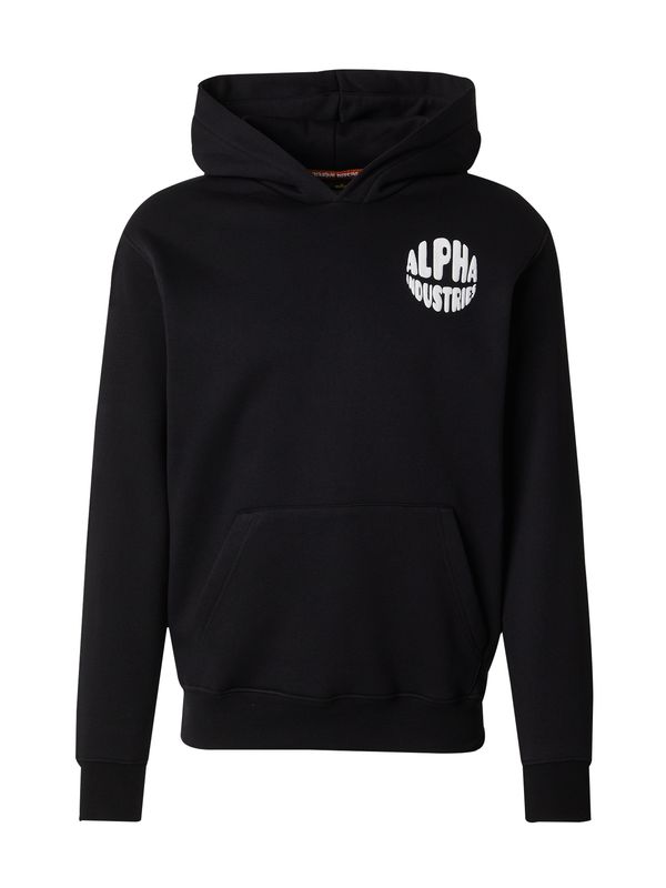 ALPHA INDUSTRIES ALPHA INDUSTRIES Sweater majica  crna / bijela