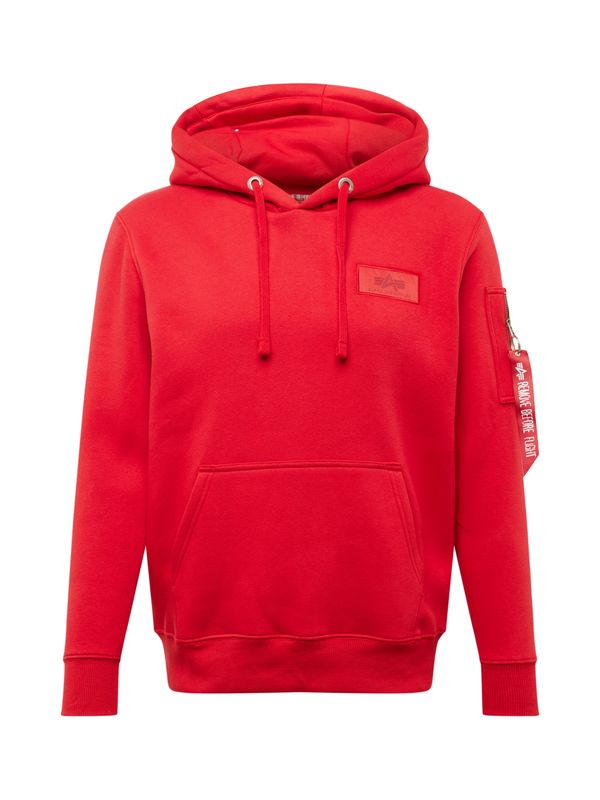 ALPHA INDUSTRIES ALPHA INDUSTRIES Sweater majica  crvena / bijela