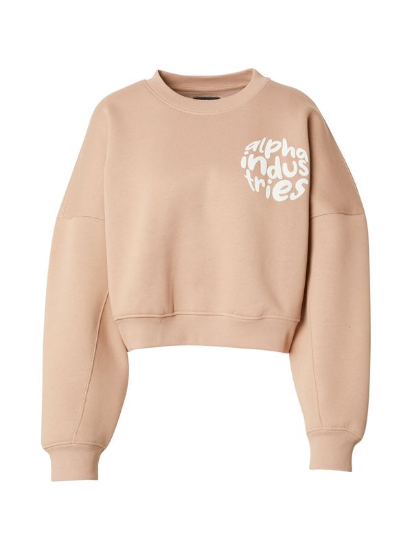 ALPHA INDUSTRIES ALPHA INDUSTRIES Sweater majica  koraljna / bijela