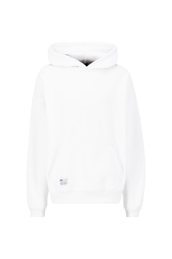 ALPHA INDUSTRIES ALPHA INDUSTRIES Sweater majica 'Logo BP Hoody'  crna / bijela