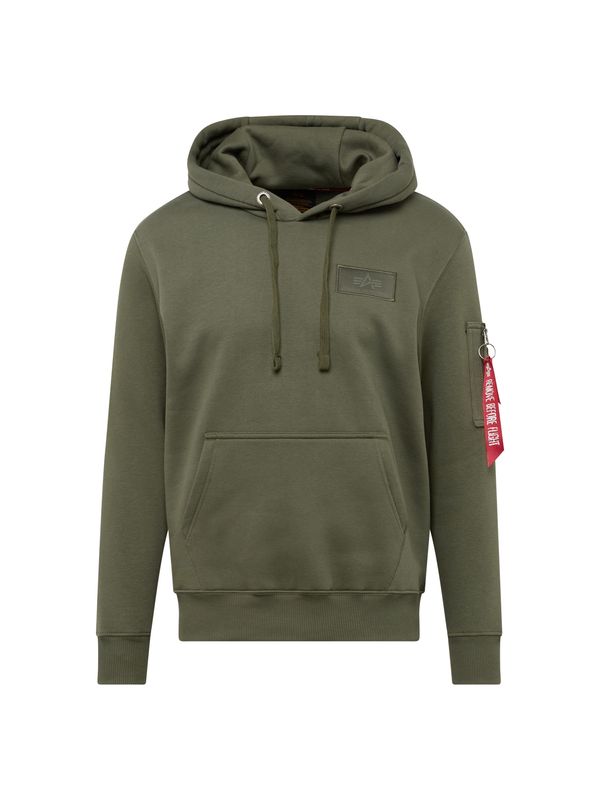 ALPHA INDUSTRIES ALPHA INDUSTRIES Sweater majica  maslinasta / bijela