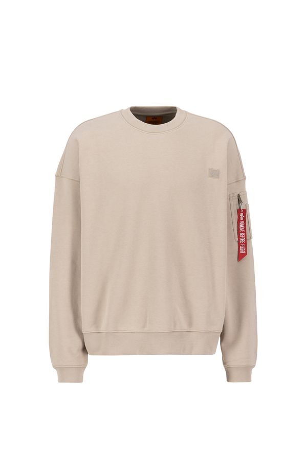 ALPHA INDUSTRIES ALPHA INDUSTRIES Sweater majica  pijesak / krvavo crvena / bijela