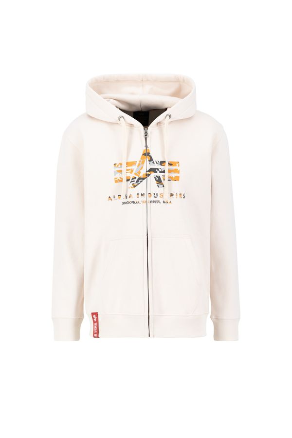 ALPHA INDUSTRIES ALPHA INDUSTRIES Sweater majica  siva / antracit siva / narančasta / vuneno bijela