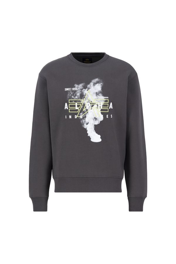 ALPHA INDUSTRIES ALPHA INDUSTRIES Sweater majica  siva / bijela