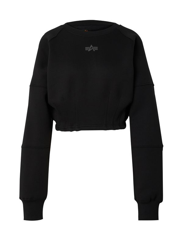 ALPHA INDUSTRIES ALPHA INDUSTRIES Sweater majica  siva / crna