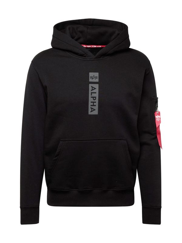ALPHA INDUSTRIES ALPHA INDUSTRIES Sweater majica  siva / crvena / crna / bijela