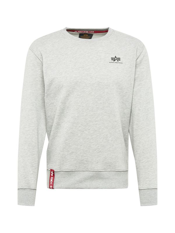 ALPHA INDUSTRIES ALPHA INDUSTRIES Sweater majica  siva melange / crna