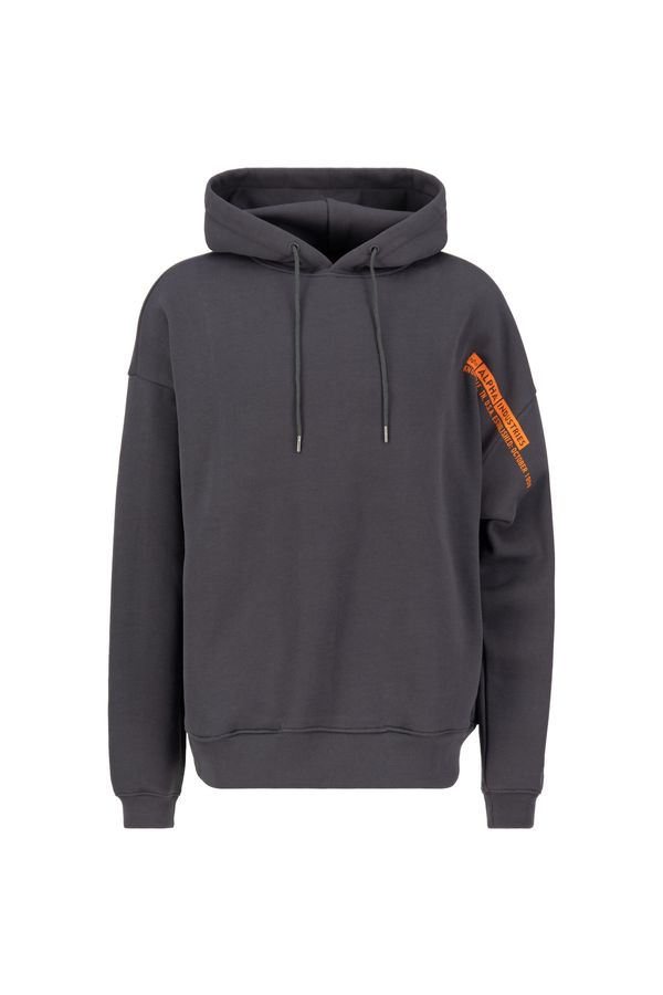 ALPHA INDUSTRIES ALPHA INDUSTRIES Sweater majica  siva / narančasta
