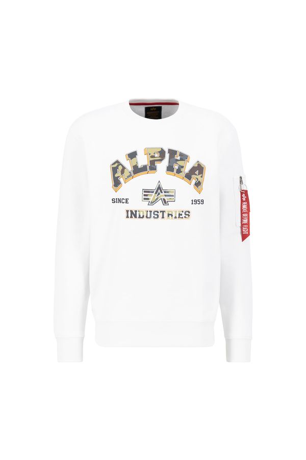 ALPHA INDUSTRIES ALPHA INDUSTRIES Sweater majica  smeđa / bijela
