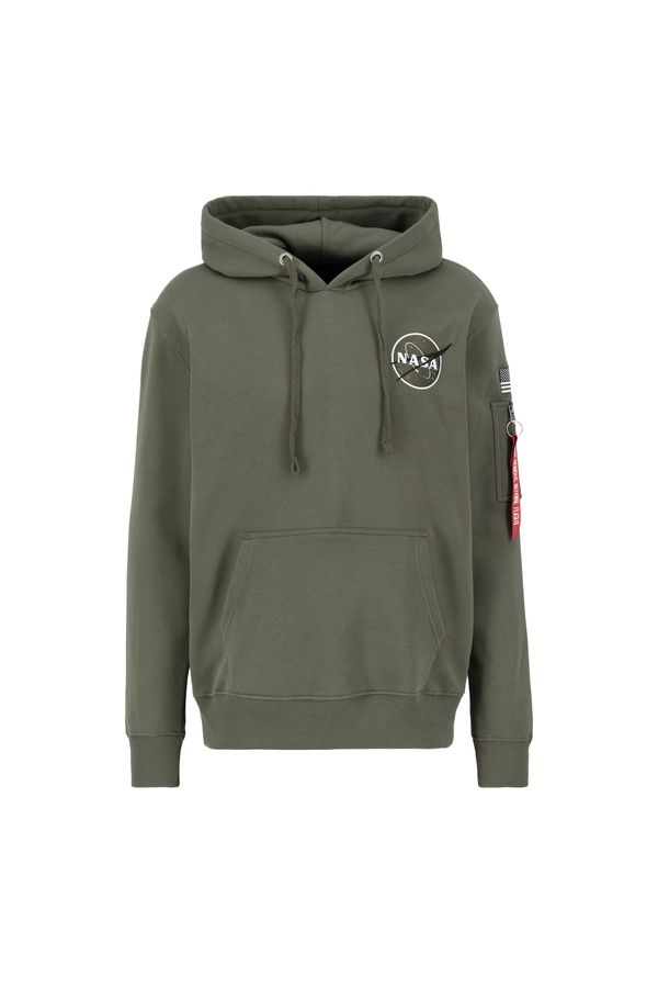 ALPHA INDUSTRIES ALPHA INDUSTRIES Sweater majica 'Space Shuttle'  maslinasta / crna / bijela
