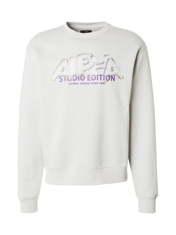 ALPHA INDUSTRIES ALPHA INDUSTRIES Sweater majica 'Studio Edition Vibe'  boja blata / svijetlosiva / ljubičasta / crna