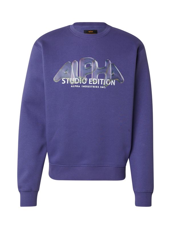 ALPHA INDUSTRIES ALPHA INDUSTRIES Sweater majica 'Studio Edition Vibe'  ljubičasta / bijela