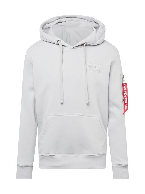 ALPHA INDUSTRIES ALPHA INDUSTRIES Sweater majica  svijetlosiva / crvena / bijela