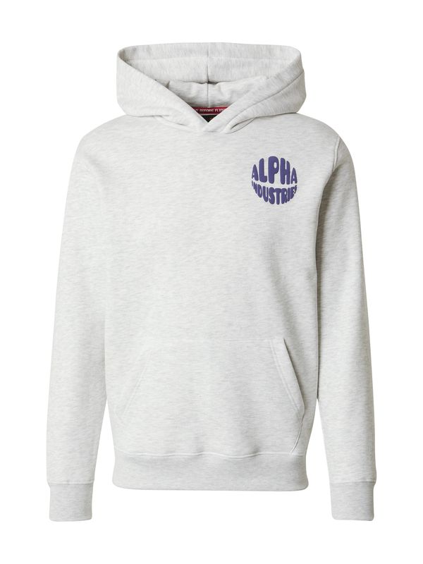 ALPHA INDUSTRIES ALPHA INDUSTRIES Sweater majica  svijetlosiva / tamno ljubičasta