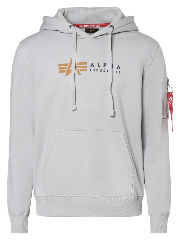 ALPHA INDUSTRIES ALPHA INDUSTRIES Sweater majica  svijetlosmeđa / svijetlosiva / tamno crvena / crna