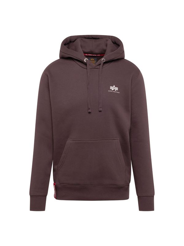 ALPHA INDUSTRIES ALPHA INDUSTRIES Sweater majica  tamno smeđa / bijela