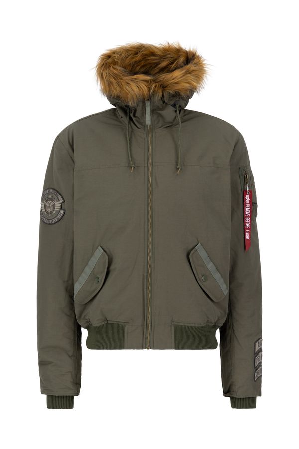 ALPHA INDUSTRIES ALPHA INDUSTRIES Zimska jakna 'Arctic Guardians '  maslinasta / krvavo crvena / bijela