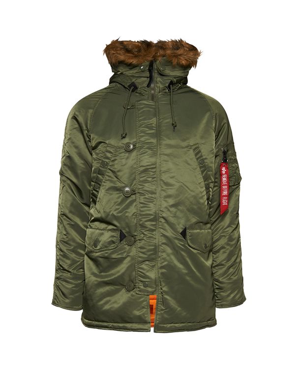 ALPHA INDUSTRIES ALPHA INDUSTRIES Zimska parka 'N3B VF 59'  maslinasta / narančasta