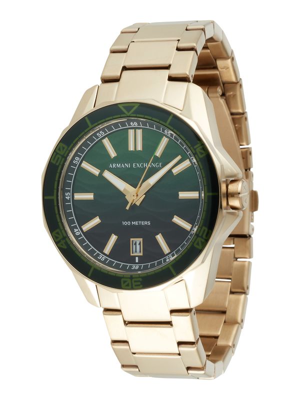 ARMANI EXCHANGE ARMANI EXCHANGE Analogni sat  zlatna / kraljevski zelena