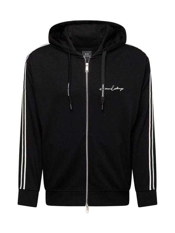 ARMANI EXCHANGE ARMANI EXCHANGE Gornji dio trenirke  crna / bijela
