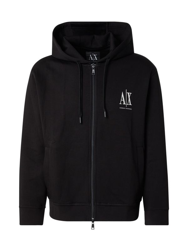 ARMANI EXCHANGE ARMANI EXCHANGE Gornji dio trenirke  crna / bijela