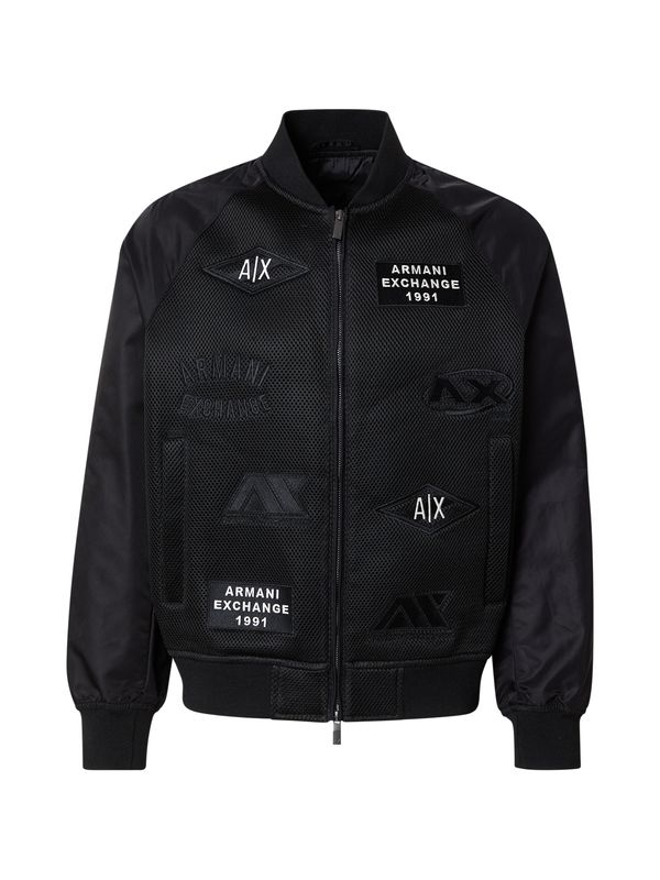 ARMANI EXCHANGE ARMANI EXCHANGE Prijelazna jakna  crna / bijela