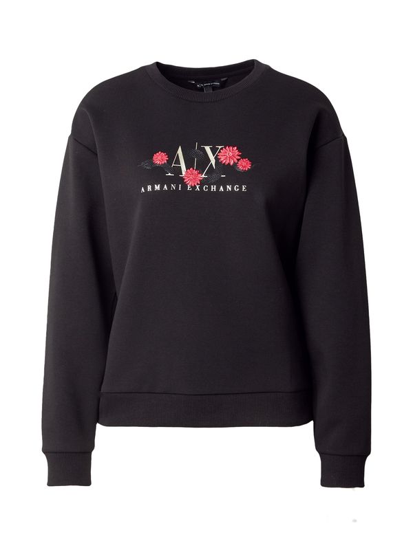ARMANI EXCHANGE ARMANI EXCHANGE Sweater majica 'CNY'  zelena / roza / crna