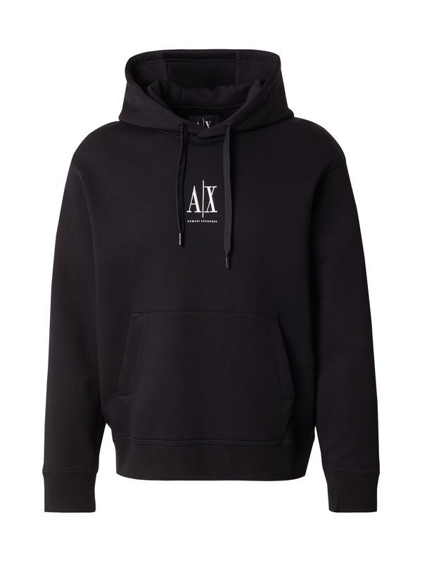 ARMANI EXCHANGE ARMANI EXCHANGE Sweater majica  crna / bijela