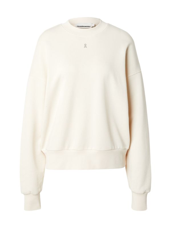 ARMEDANGELS ARMEDANGELS Sweater majica 'ALIZAA FORTUNE'  siva / kivi zelena / bijela