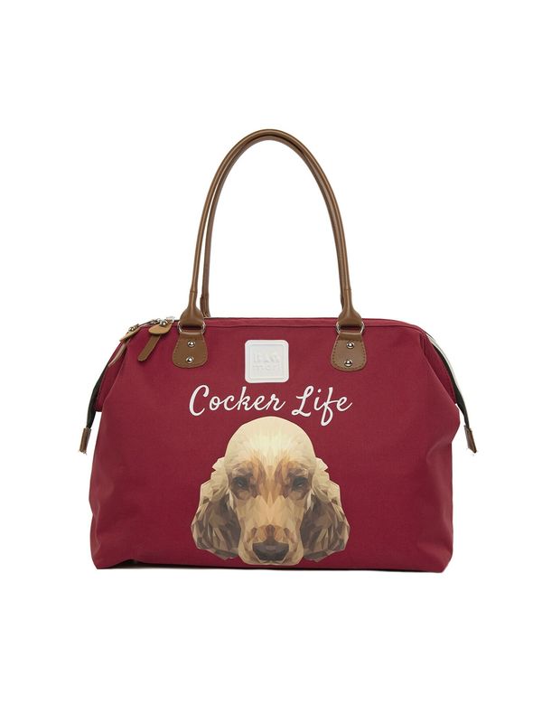 BagMori BagMori Torba za na rame 'Cocker Spaniel'  smeđa / cappuccino / siva / bordo