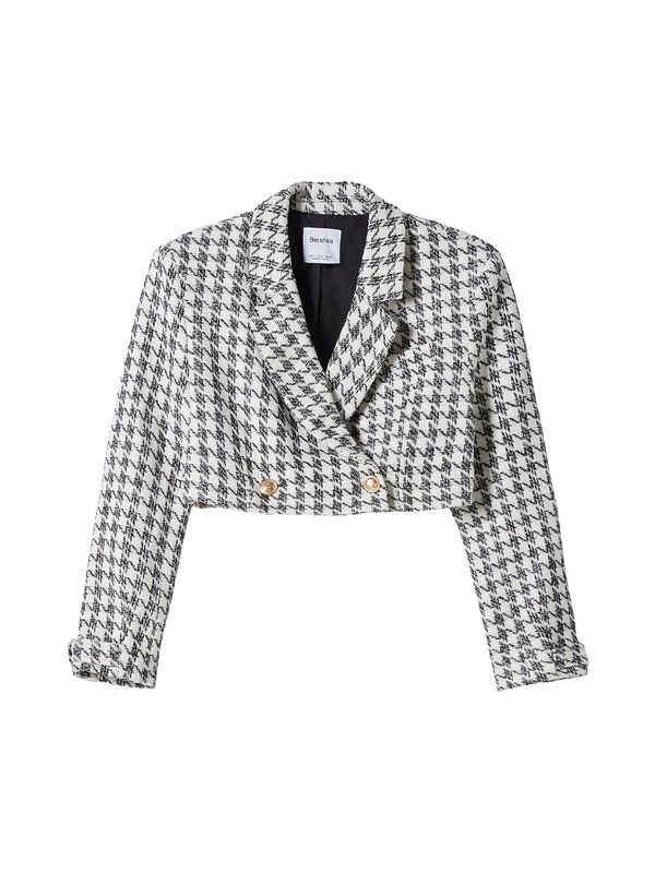 Bershka Bershka Blejzer  crna / bijela
