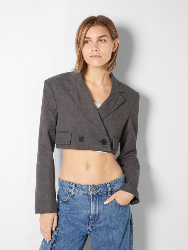 Bershka Bershka Blejzer  tamo siva