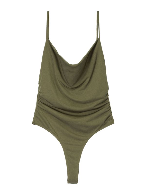 Bershka Bershka Bodi majica  maslinasta