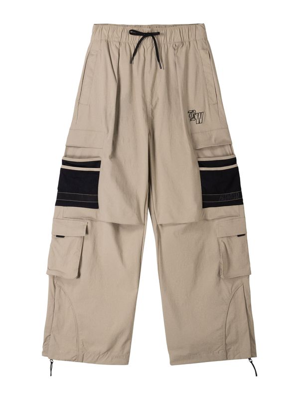 Bershka Bershka Cargo hlače  boja devine dlake (camel) / crna