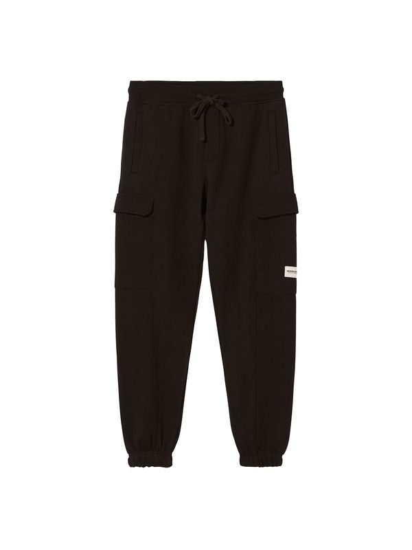 Bershka Bershka Cargo hlače  crna / bijela