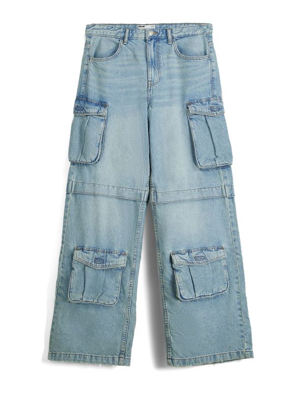 Bershka Bershka Cargo traperice  plavi traper