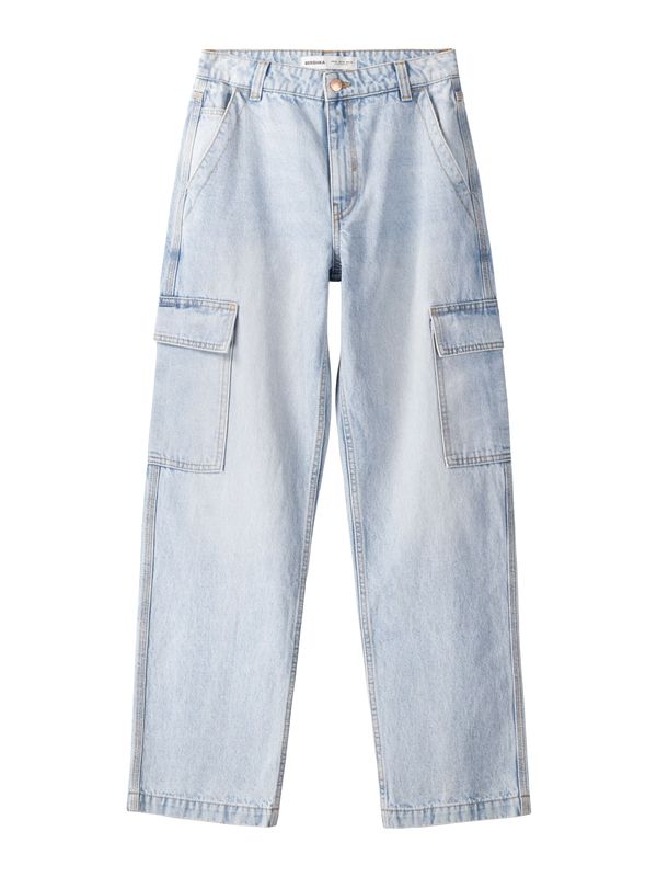 Bershka Bershka Cargo traperice  plavi traper