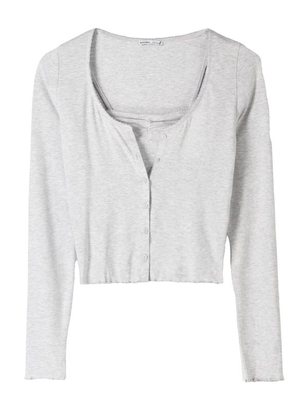 Bershka Bershka Kardigan  siva melange