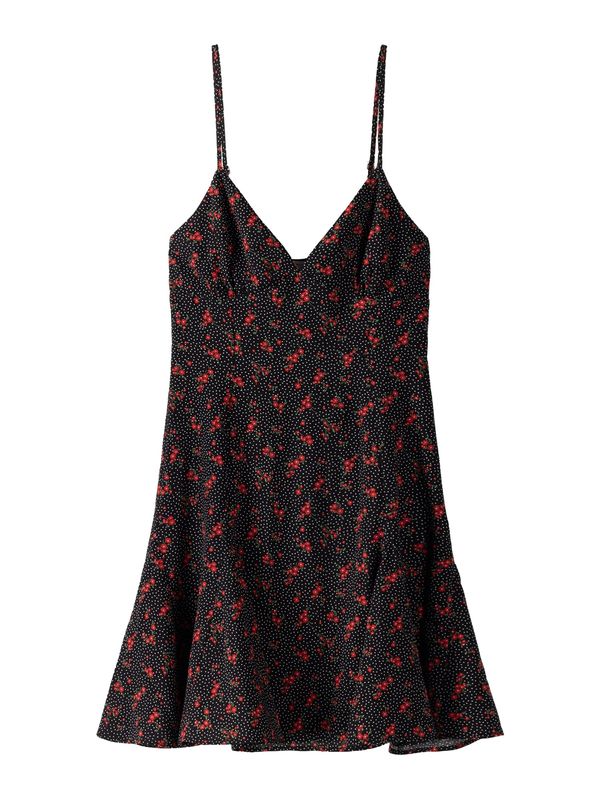Bershka Bershka Ljetna haljina  tamno zelena / crvena / crna / bijela