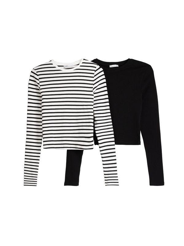 Bershka Bershka Majica  crna / bijela