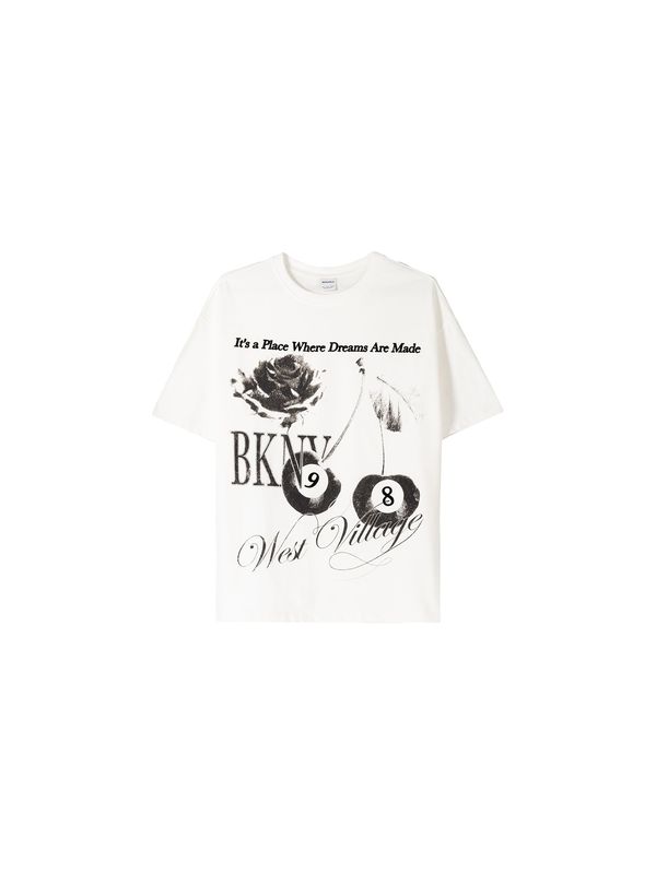 Bershka Bershka Majica  crna / bijela