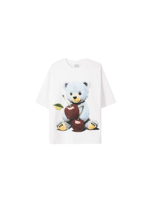 Bershka Bershka Majica  žuta / bordo / crna / bijela