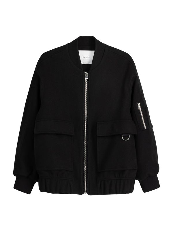 Bershka Bershka Prijelazna jakna  crna