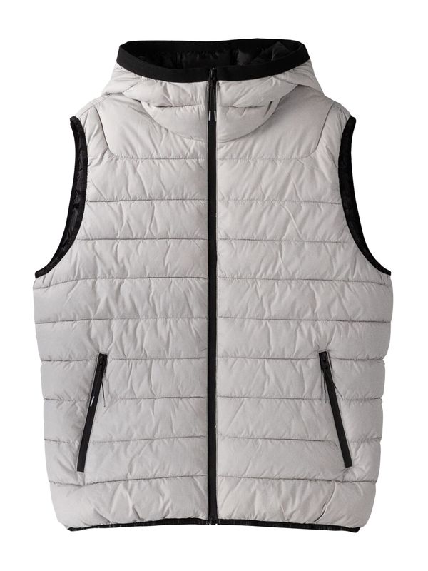 Bershka Bershka Prsluk  siva / crna